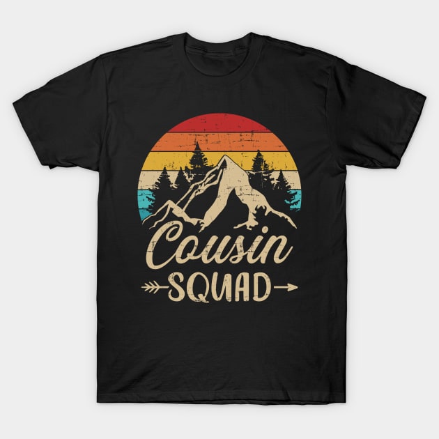 Cousin squad vintage mountains camping T-Shirt by Designzz